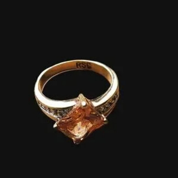 Vintage RSC Covenent Citrine Dinner Ring - Picture 10 of 11